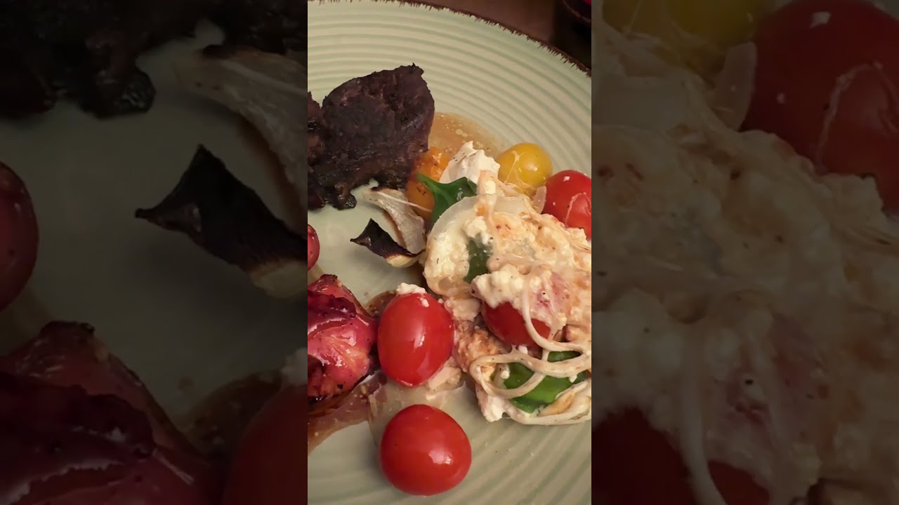 Rinderfilet Ziegenkäse mit Speckmantel in Honig gebraten, überbackener ...