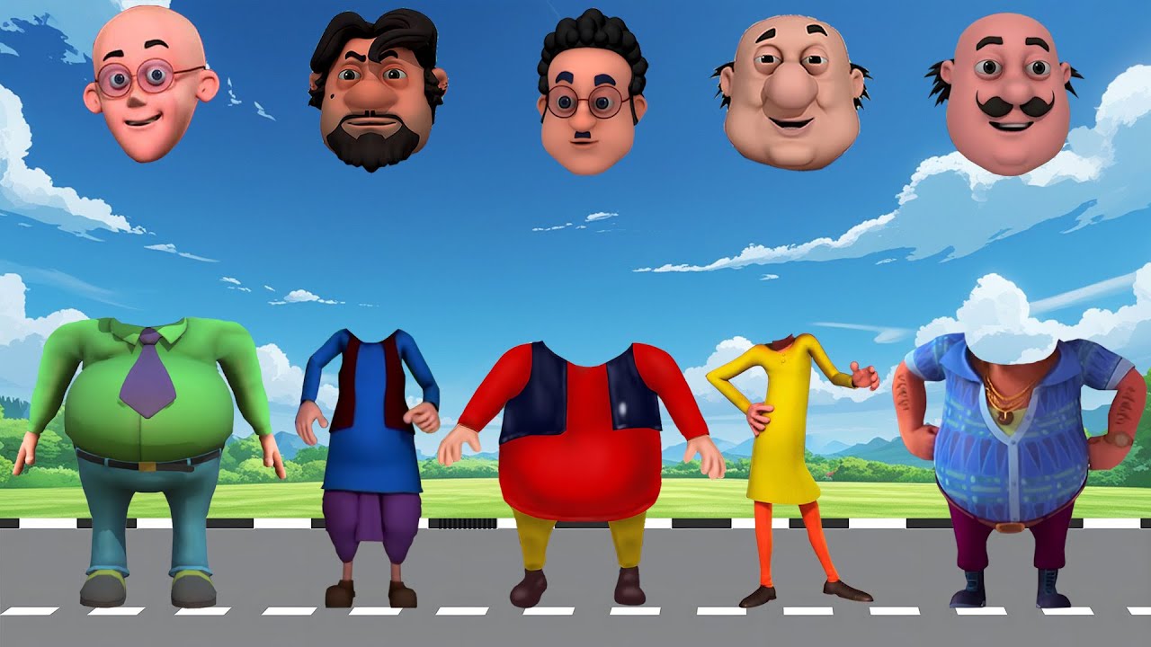 TEBAK GAMBAR MOTU PATLU VS HULK SPIDERMAN FIGHT WRONG HEAD AND AVENGERS SUPERHERO MARVEL