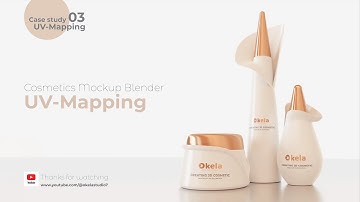 Blender 3.4 tutorial for beginners | UV-mapping cosmetics mockup | Okela studio
