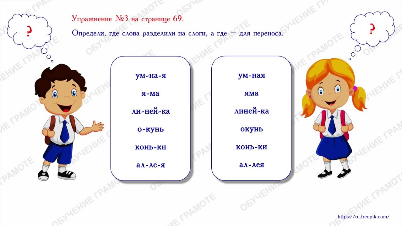 Тема урока перенос слов