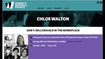 Chloe Walton Keynote Engaging millennials in the workplace through reverse mentoring.WIBF