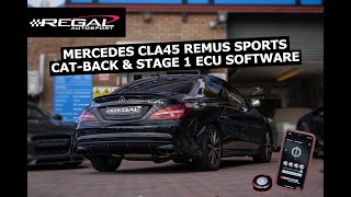 +70HP & +77lbfts Stage 1 ECU + REMUS Sports Exhaust on a AMG CLA45