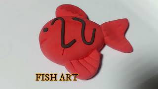 How to make fish with soft clay art#diy #craft #airclay #wsart190 #polymerclay