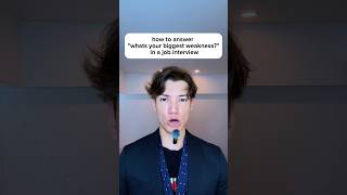 how to answer “what’s your biggest weakness?” in a job interview #interview #job #funny