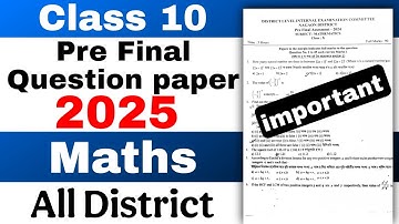class 10 Pre final general Maths Question paper 2025 all district solutions new pattern HSLC 2026