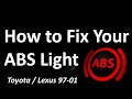 How to Diagnose and Fix ABS Light on Toyota 97-01 Without Scan Tool
