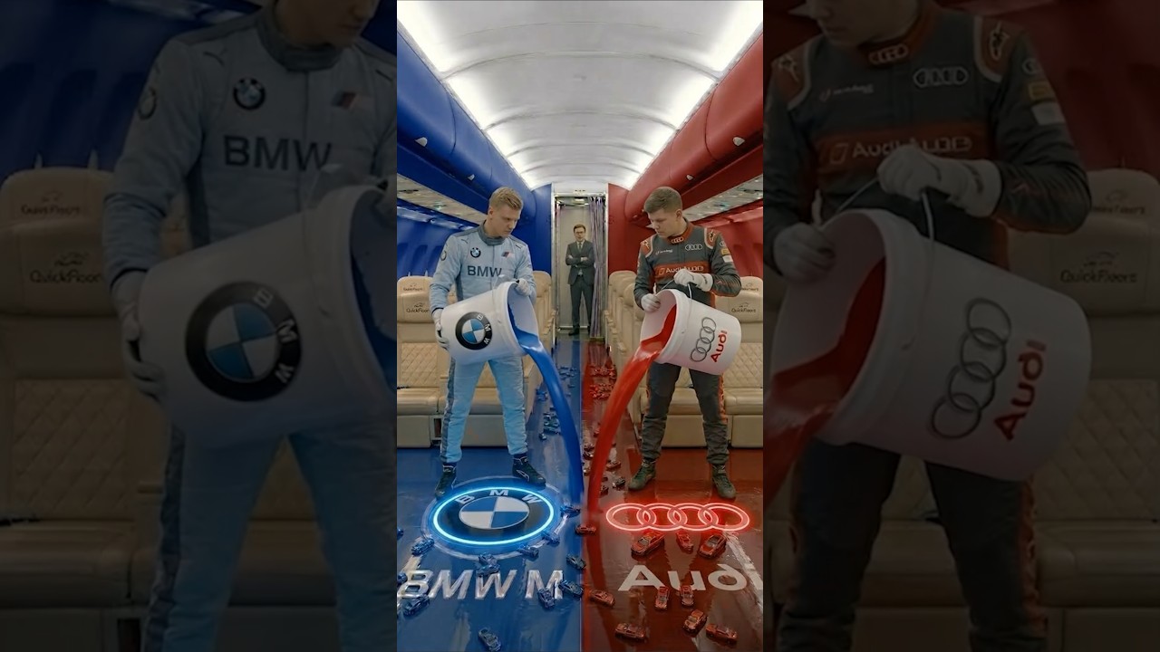 BLUE 🔵 VS RED 🔴 $10M PRIVATE JET: BMW vs AUDI Epoxy Battle! ✈️💎
