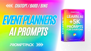 AI Prompts for Event Planners by PromptPack | #AI #ChatGPT #Bard #Bing