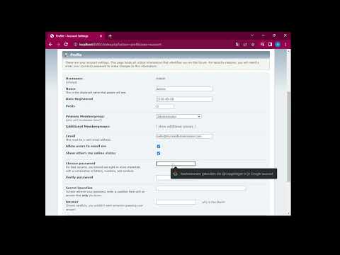 Change default password of admin in SMF