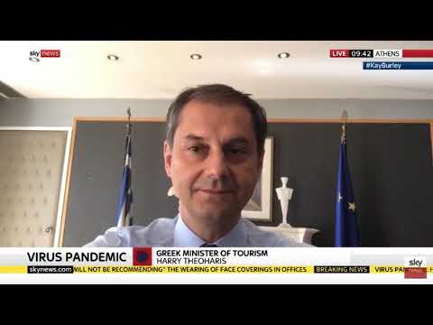 Greek Tourism Minister, Haris Theoharis on SkyNews | 14/07/20