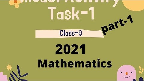 #model activity task class 9  mathematics part 1#model activity task class 9 prothom vag gonit