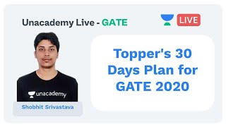 Topper's 30 Days Plan for GATE 2020 | Civil Engineering | Shobhit Srivastava