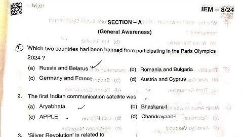 APSSB CHSLE  2024 GENERAL AWARENESS/GK SET D| 6th October 2024 Exam Paper Solved