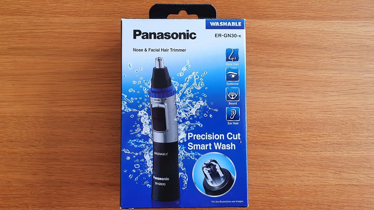 Panasonic ER-GN30-K Nasenhaartrimmer, Nose & Facial Hair Trimmer with AA  Batterie - YouTube