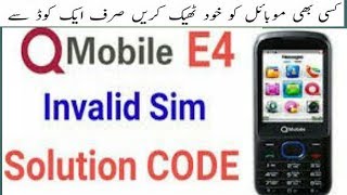 Qmobile e4 change imei code!Qmobile E4 invalid sim solution!qmobile e4 emergency call only solution