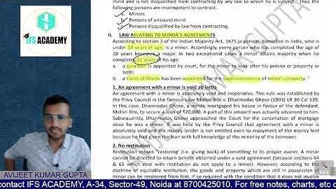 Foundation | May/June 2022 | Law | Revision 12 Contract Act Part-4 | Avijeet Kumar Gupta