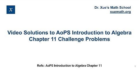 AoPS Introduction to Algebra Chapter 11 Challenge Problems
