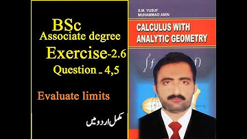 bsc math calculus and analytical geometry chapter 2 exercise 2.6 question 4