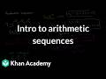 Intro to arithmetic sequences | Grade 11 | Math | NCERT | Khan Academy (IN accent)