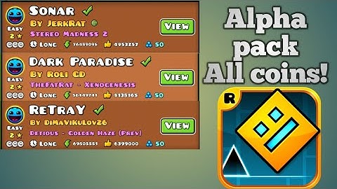 Alpha pack all coins! | Geometry Dash