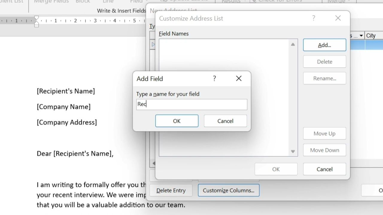 Mail Merge option in MS Word | MS Word Tutorial for Beginners 