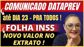 Download Lagu 🔴 FOLHA INSS : NOVO VALOR APARECENDO NO EXTRATO - COMUNICADO DATAPREV: ATÉ DIA 23 VALENDO PRA TODOS MP3