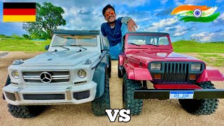 RC Mahindra Thar Vs Mercedes G Wagon Traxxas Unboxing & Fight - Chatpat toy tv