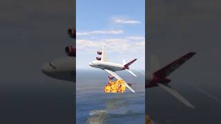 Airbus Engine Blast after Plane Hitting | Landing at Ocean Banks | GTA 5 #shorts