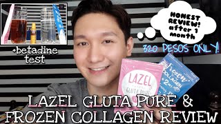 FROZEN COLLAGEN and LAZEL GLUTA PURE - 1 Month Review   Betadine Test