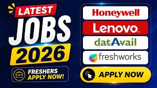 🔥 Latest Jobs 2026 | Honeywell, Lenovo, Datavail Hiring 🚀 Freshers Apply Now
