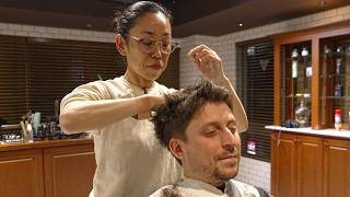 π(ASMR) She Exceeded the Expectation! Barbering Full Service β Haircut, Shave & Some More