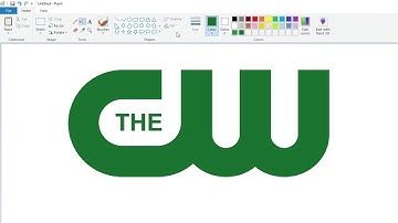 How to draw The CW Television Network logo using MS Paint | How to draw on your computer
