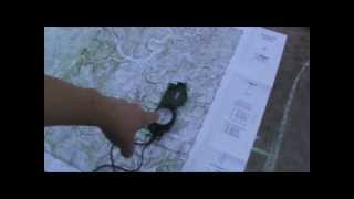 Navigation with lensatic compass and map 1