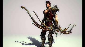 Animated 3d archer model