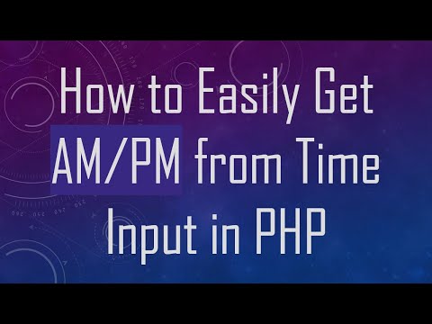 How to Easily Get AM/PM from Time Input in PHP