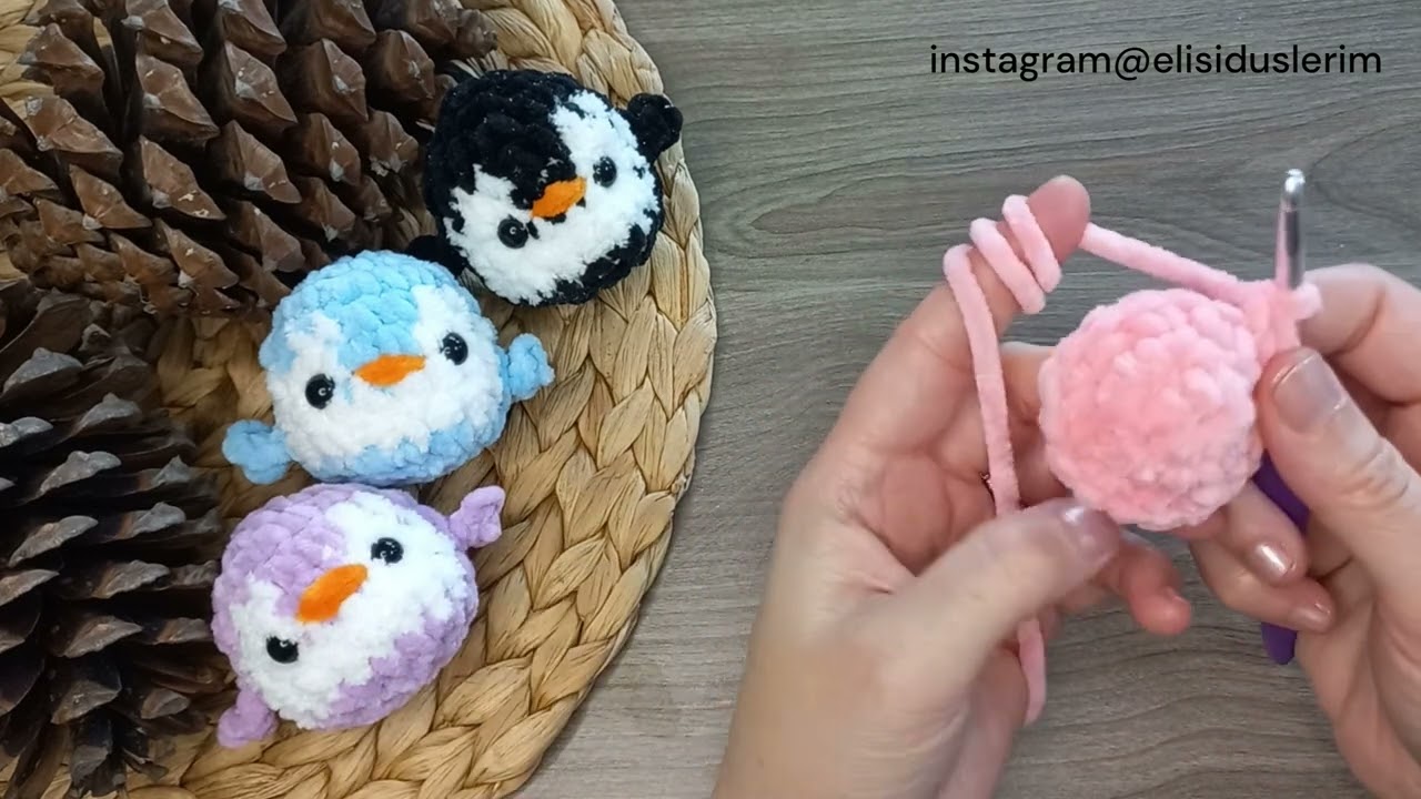 Amigurumi Penguen Anahtarlık Yapımı /Amigurumi Penguin Keychain