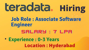 Teradata Off Campus Hiring Freshers for the Role of Associate Software Engineer - Java |