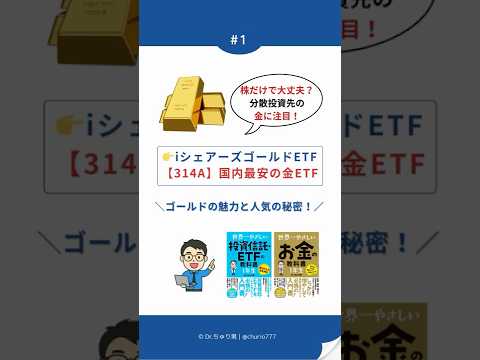 【初心者必見】国内最安コスト！iシェアーズゴールドETF「314A」で分散投資💰