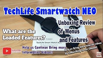 TechLife Smartwatch Neo - Unboxing Review of Menus and Features