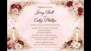 The Wedding of Cathy Phillips & Jerry Hall