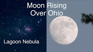 98% Moon Rising Plus Lagoon Nebula & Saturn - Canon RA Camera & Tamron 70-200mm F/2.8 G2 Lens