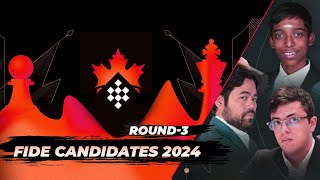 FIDE Candidates Chess Tournaments 2024.Alireza  vs Fabiano Caruana,Vidit Santosh vs Praggananandhaa