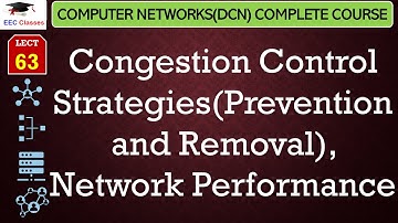 L63: Congestion Control Strategies(Prevention and Removal), Network Performance | DCN Lectures Hindi