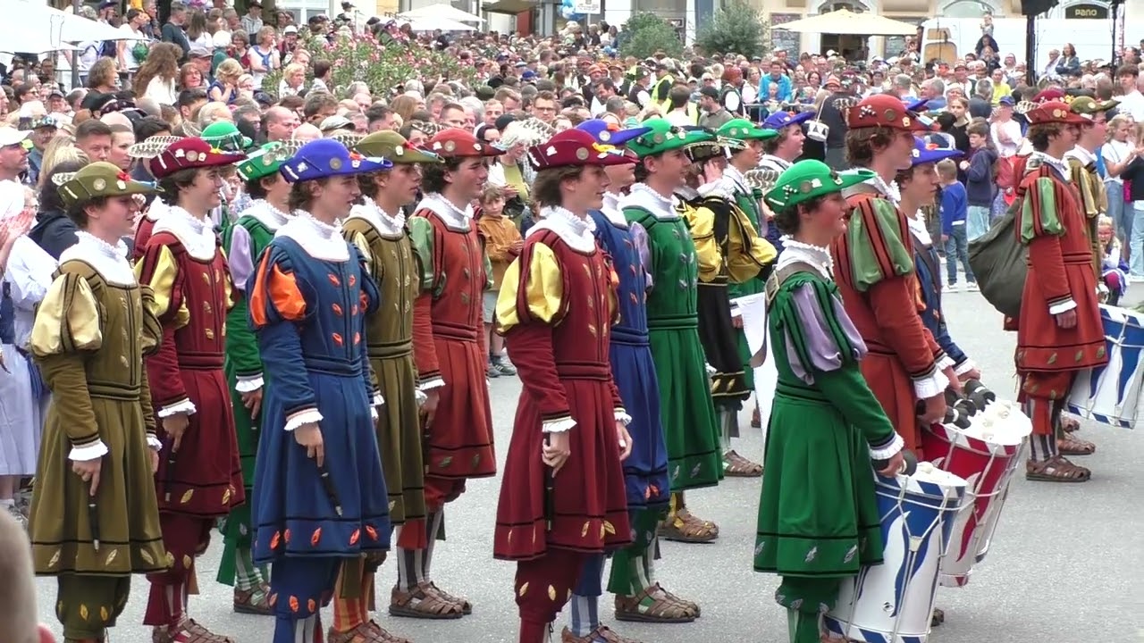 Landsknechte 2025 Antrommeln Bachstrasse Rutensamstag 25 7 2025 Rutenfest Ravensburg