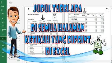 Judul Tabel berulang, tetap tampil, tetap ada di semua Halaman ketika Cetak/Print di Excel | basic 8