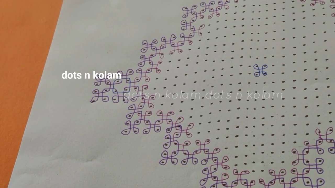Periya kolam designs | straight dots muggulu for sankranthi 