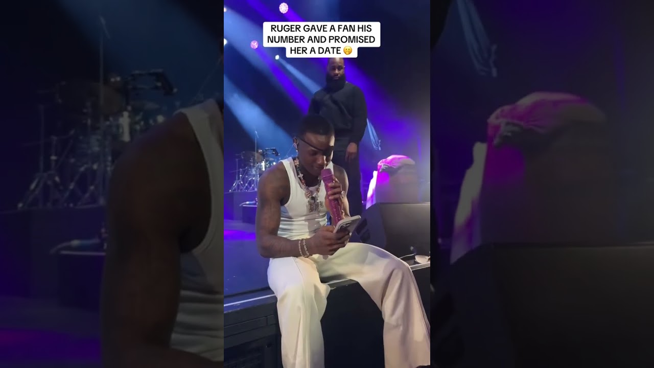 Ruger gave a lady fans his number and promised her a date then the other girls got jealous of it 😂