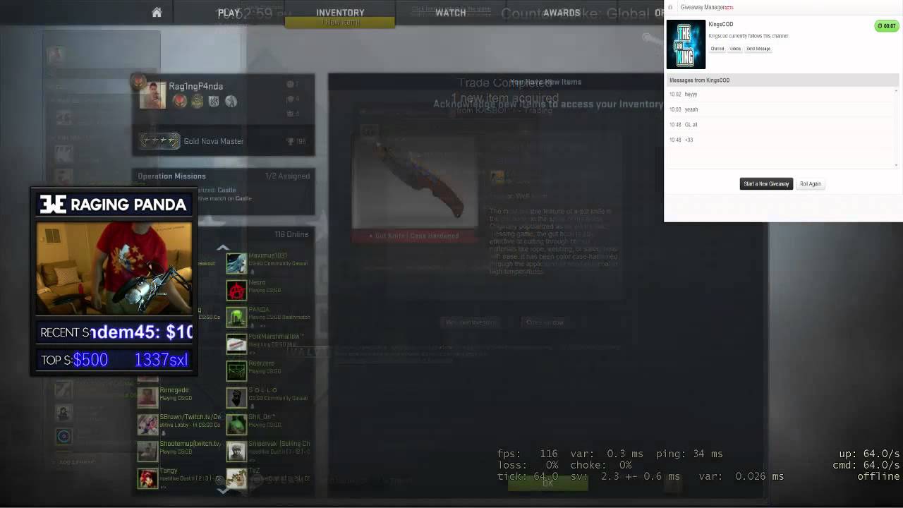CS:GO Another knife donation!? 5th knife! - YouTube