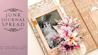 Junk Journal Spread | By the Well 4 God | By Invitation Only Kit