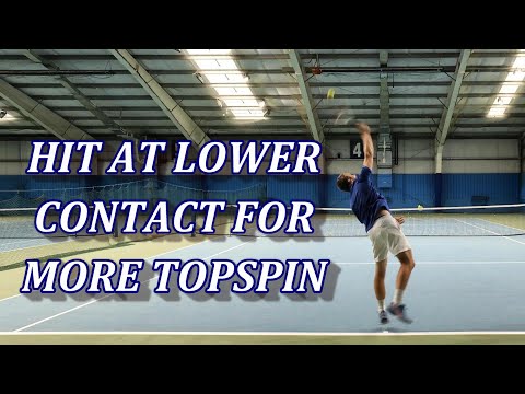 How To Hit A Topspin Tennis Serve At A Lower Contact Point